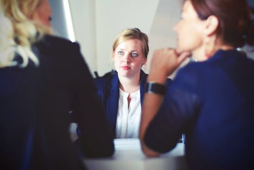 woman on job interview