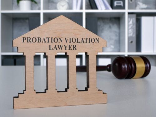 gavel and cutout that says probation violation lawyer